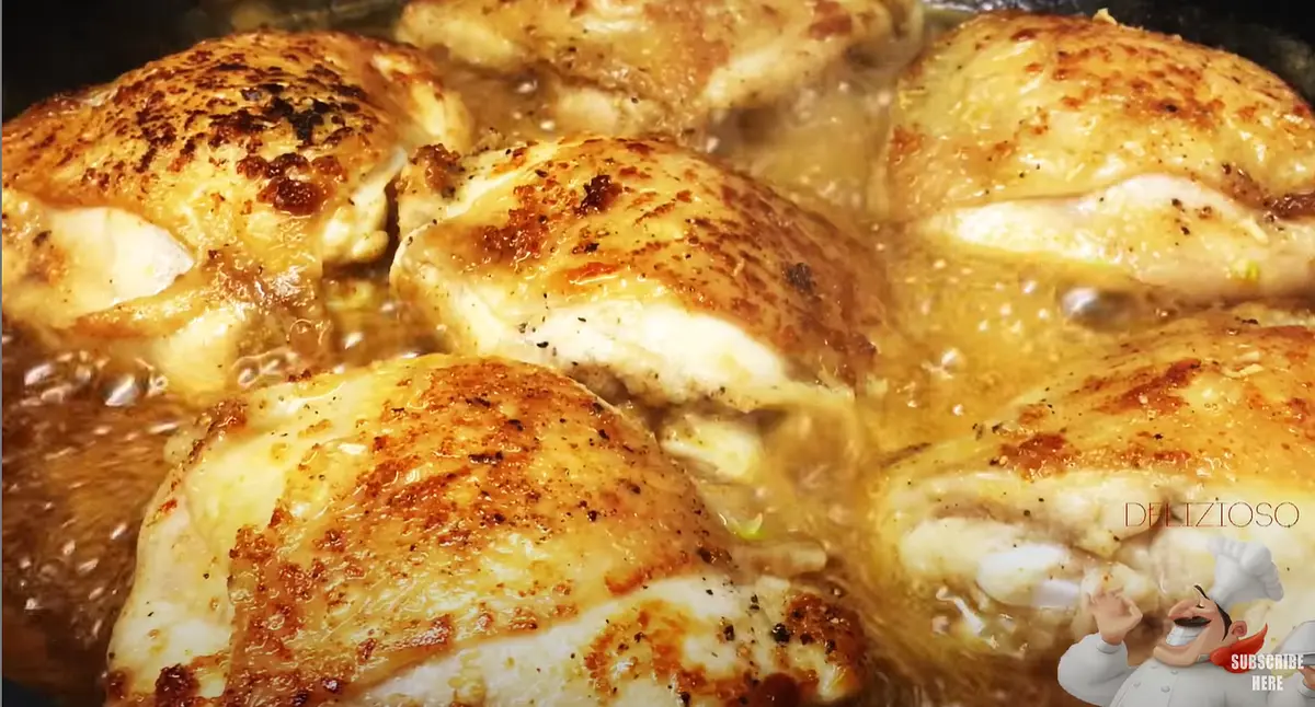 Fry chicken.
Add the rest of ingredients accordingly and cook until sauce is concentrated.