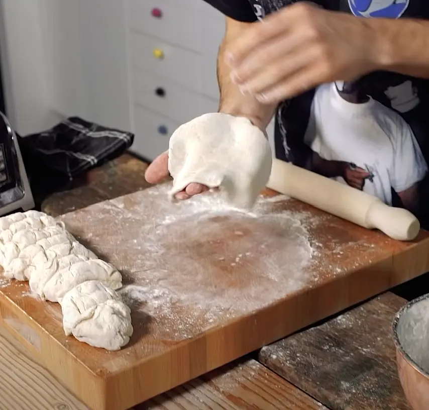 Roll out into thin flatbread pancakes