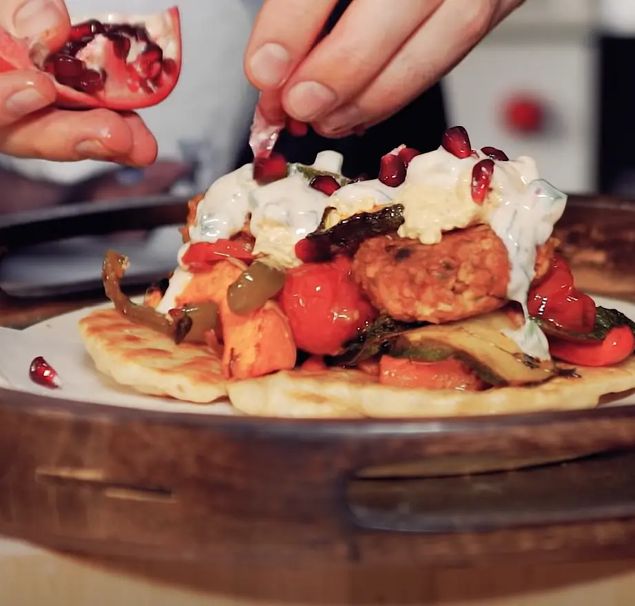 Add Pomegranate seeds and lemon juice.