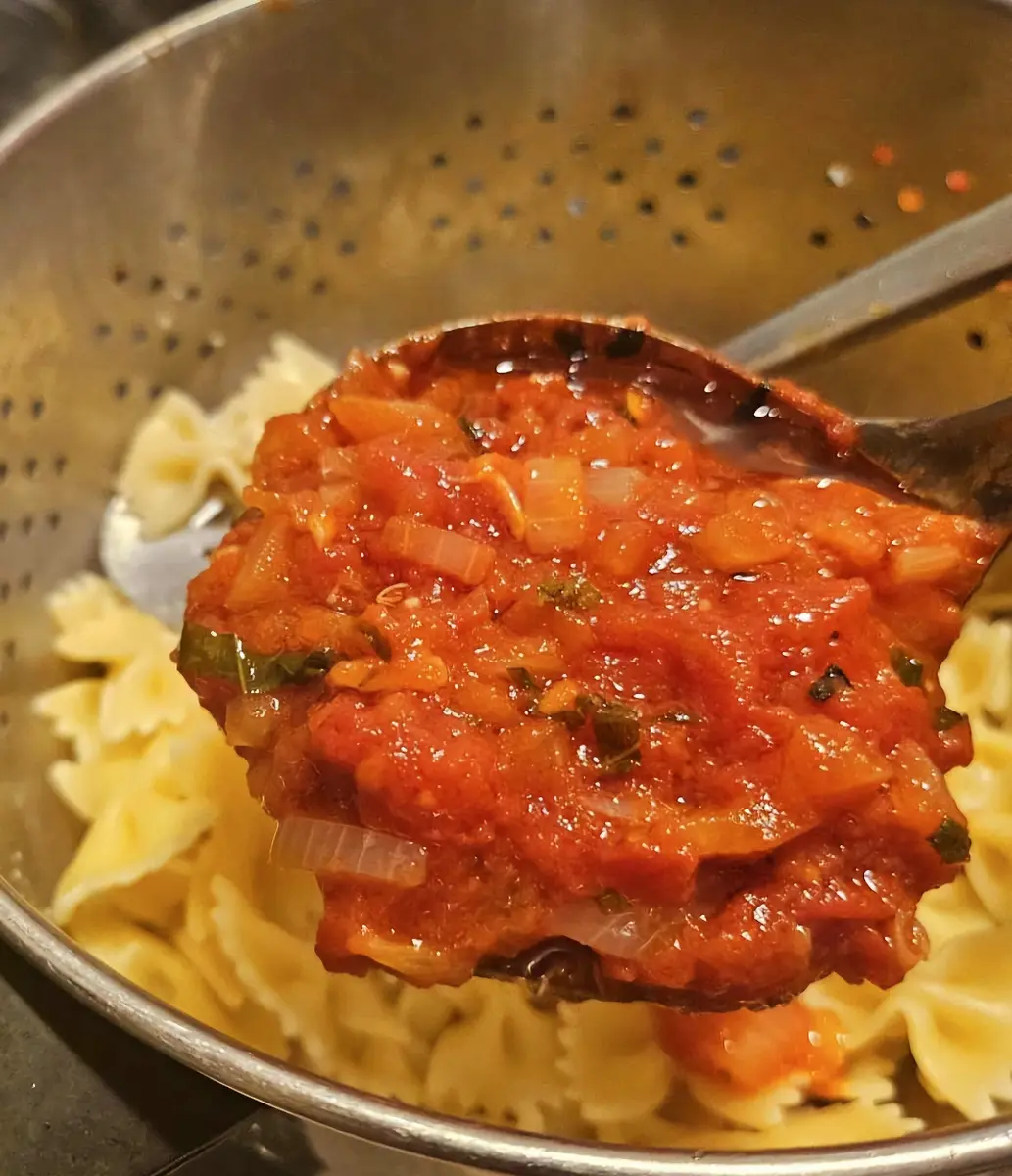 Add to perferred cooked pasta and enjoy!