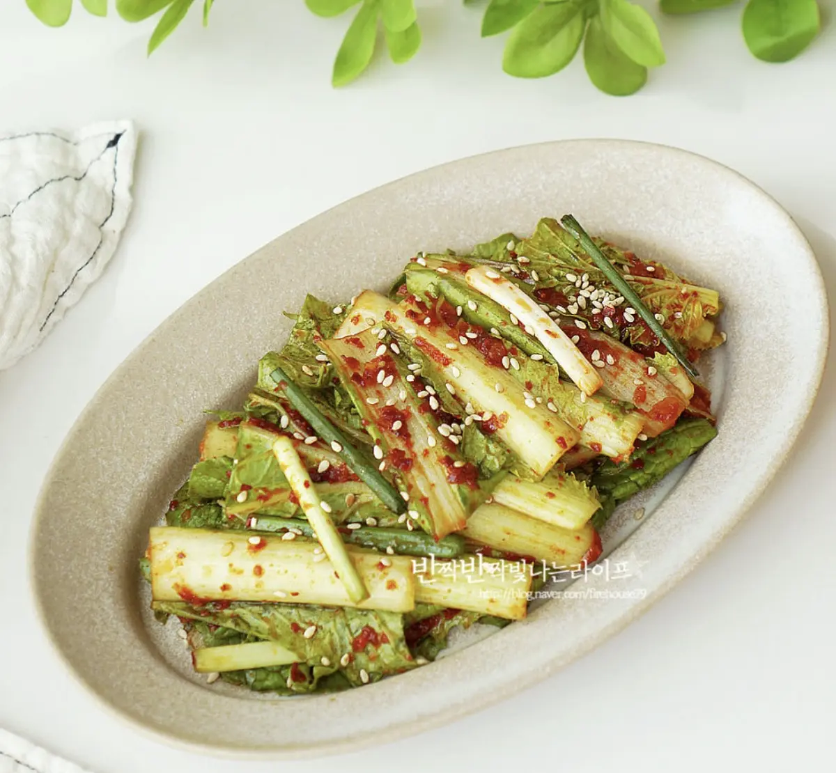 얼갈이겉절이는 절이는 과정 없이 바로 양념에 무쳐먹기 때문에 간단하게 만들어 먹기 좋습니다.