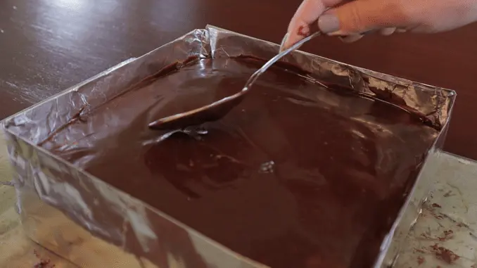 Place the ganache in the fridge for about five minute to cool and slightly thicken, and then pour it over the top of the cake. Watch the recipe video for tips on how to get the perfect ganache topping!