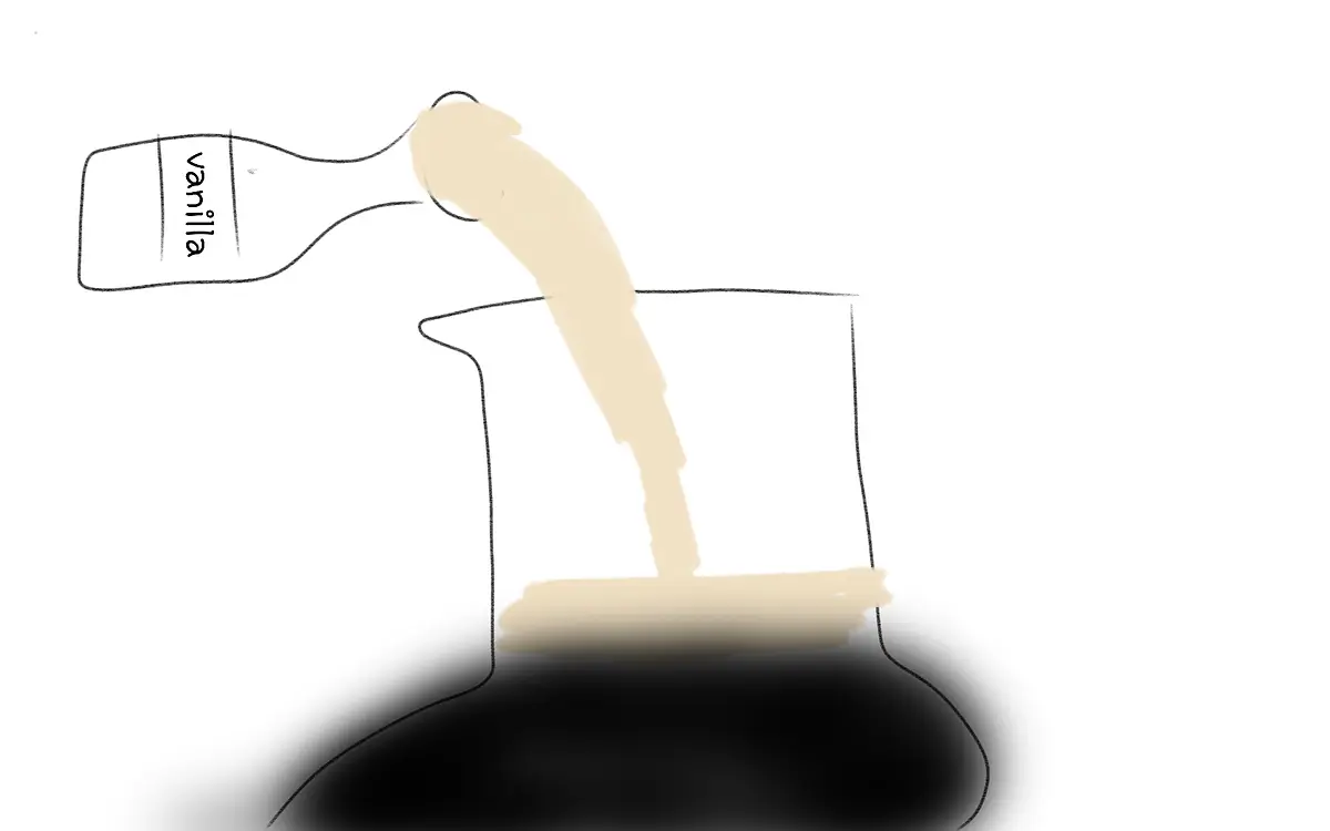 Pour half or less of vanilla yogurt into blender.