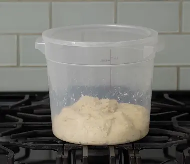 3. Cover and rest at room temperature for 20-25 minutes or until the dough has risen by about 50%.