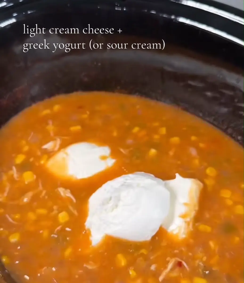 Add cream cheese and sour cream
