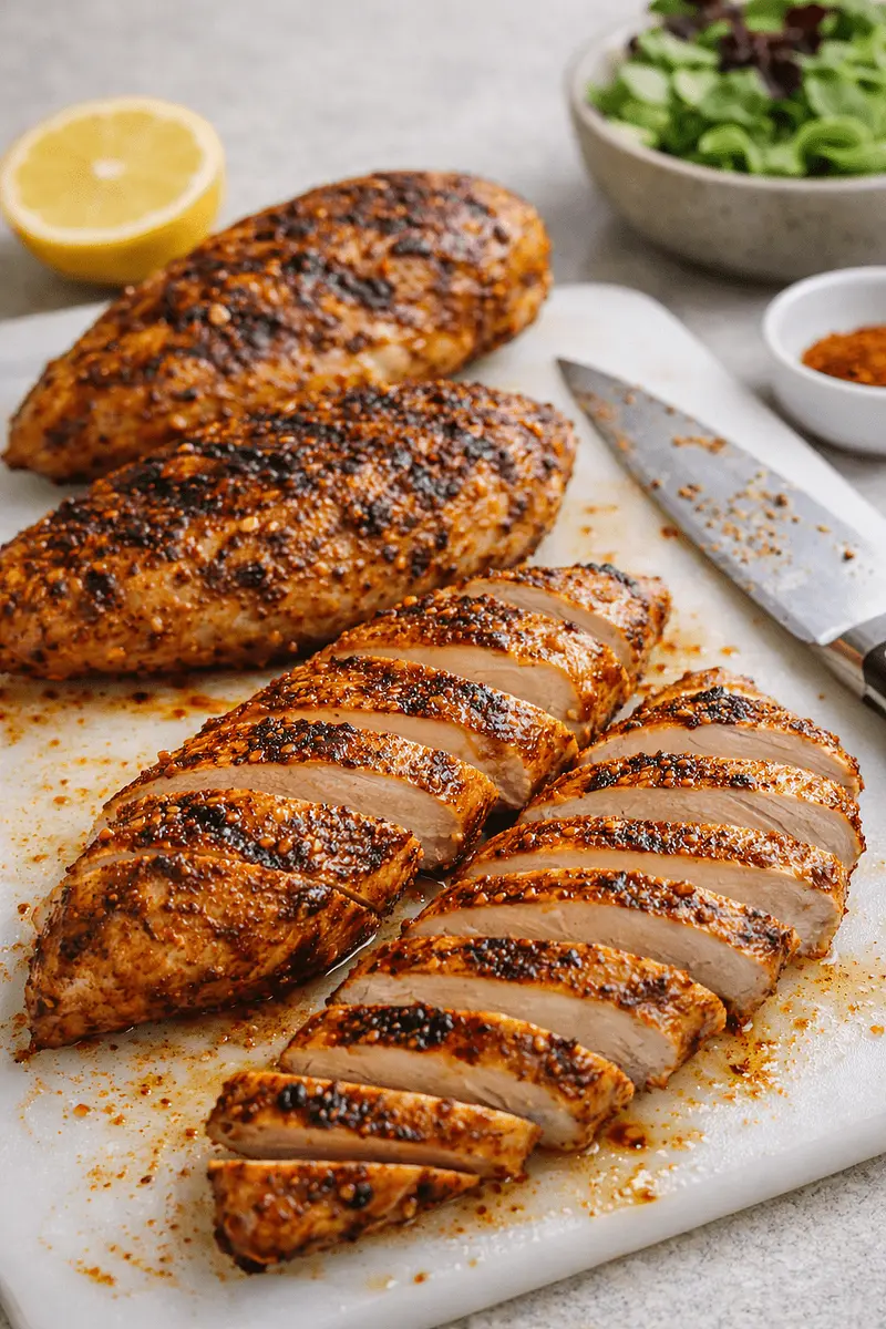 Rest & slice: Rest 5 minutes, then slice for wraps/salads/bowls.