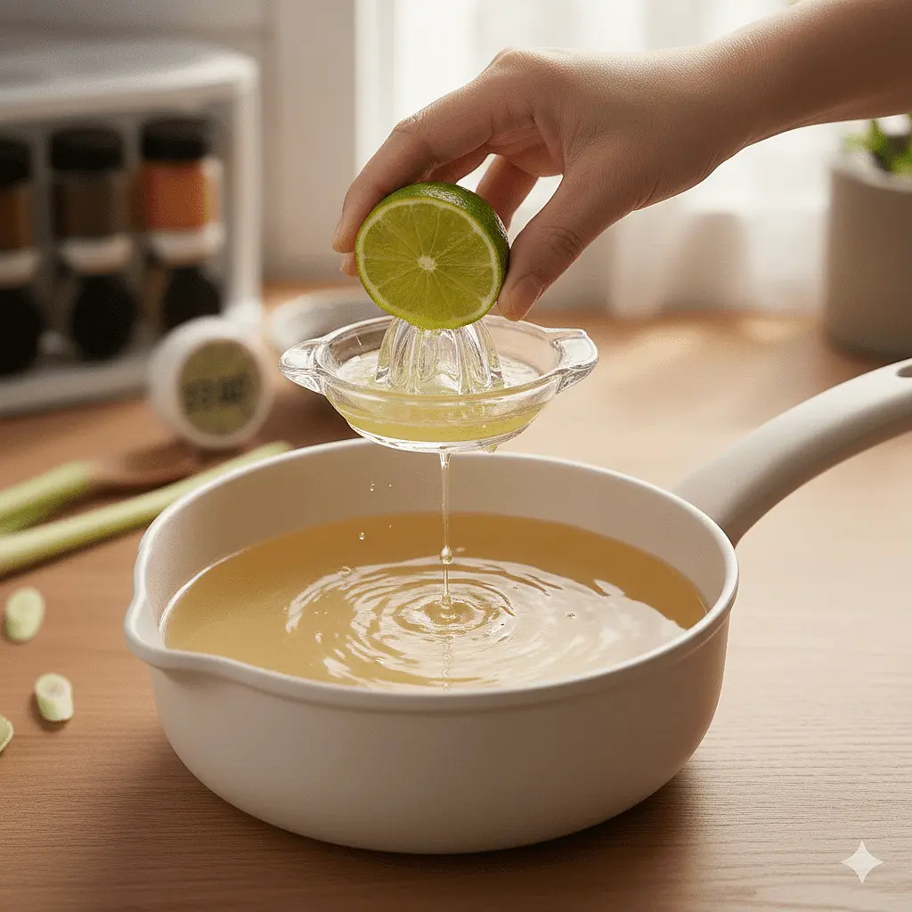 Cool & Balance: Let the tea cool to room temperature. Stir in the lime juice to brighten the flavor.