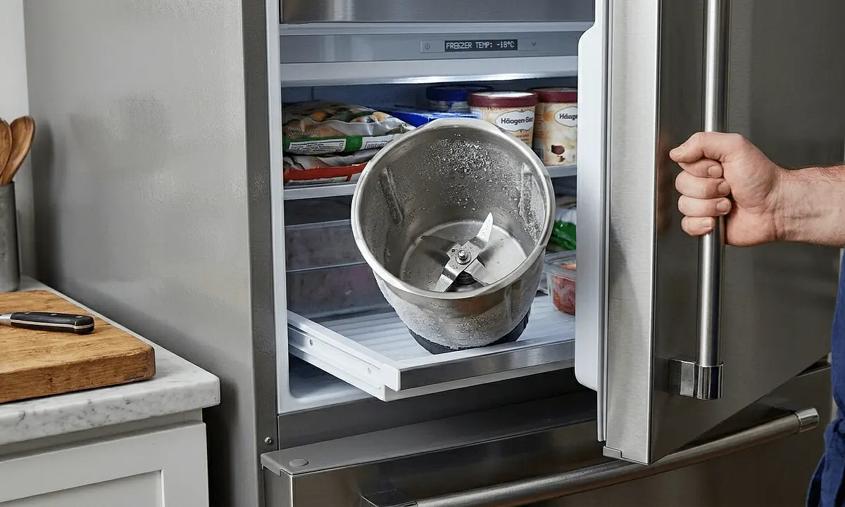 Cold Prep: Put your blender blade and bowl in the freezer for 10 minutes.