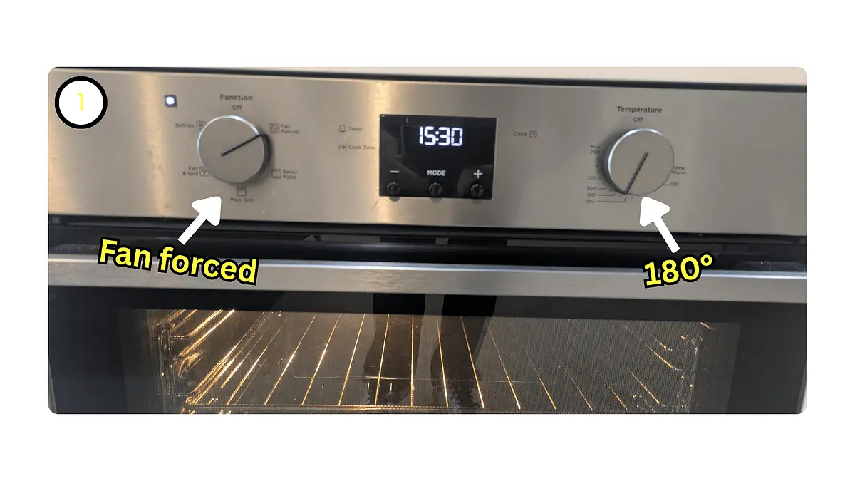 Preheat oven to 180