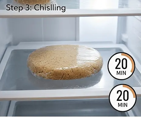 Flatten the dough into a disc and wrap it in plastic. Chill in the fridge for 20 minutes. Because whole wheat handles beautifully, you don't need a long chill—just enough to let the flours hydrate and firm up the butter.