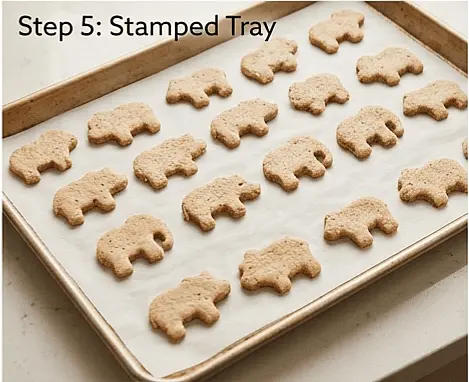 Transfer the shapes to a parchment-lined baking sheet. Bake for 11 to 14 minutes. Keep a close eye on them at the 11-minute mark—whole wheat and fruit purees brown quickly. They are done when the edges are firm and lightly browned.