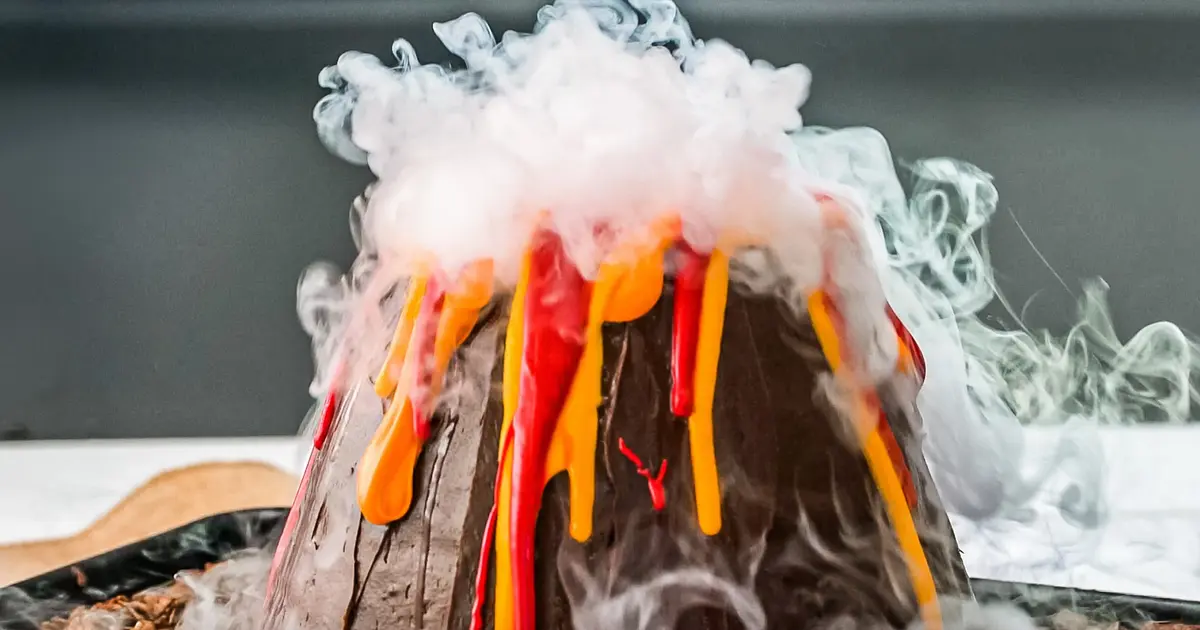 Erupting Volcano Cake Recipe | Samsung Food App