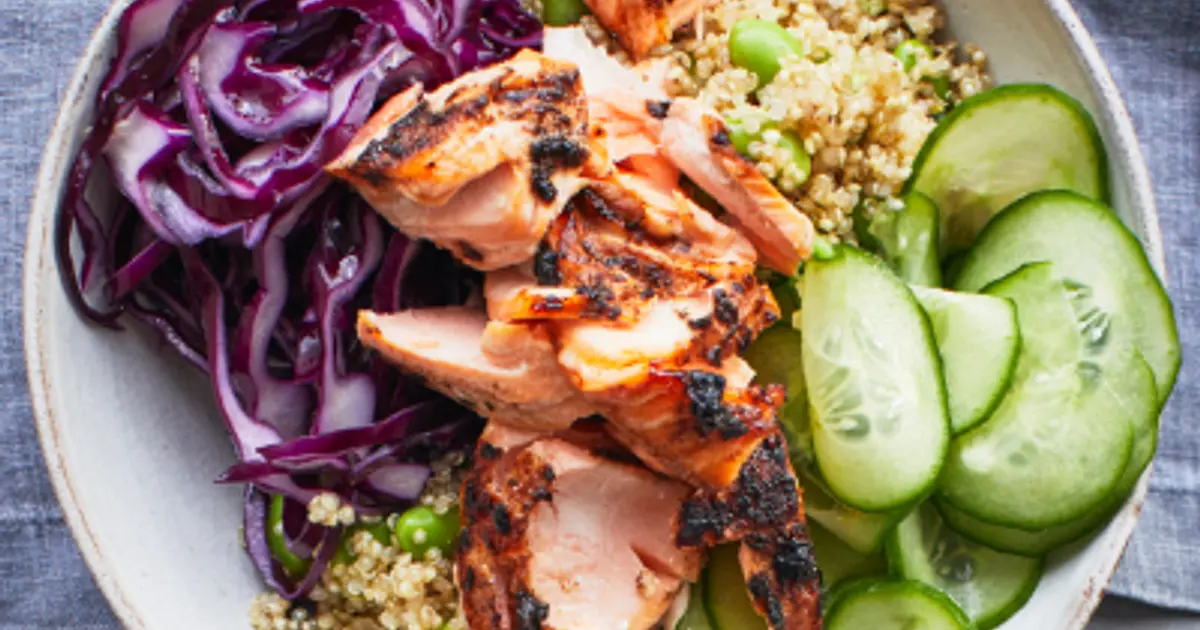 Black Garlic & Soy Salmon Bowls Recipe | Samsung Food App