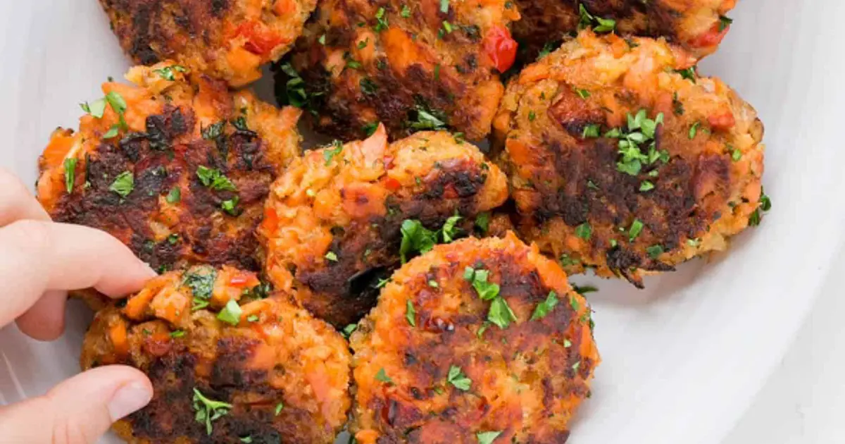 Salmon Patties & Salad Greens Recipe | Samsung Food App
