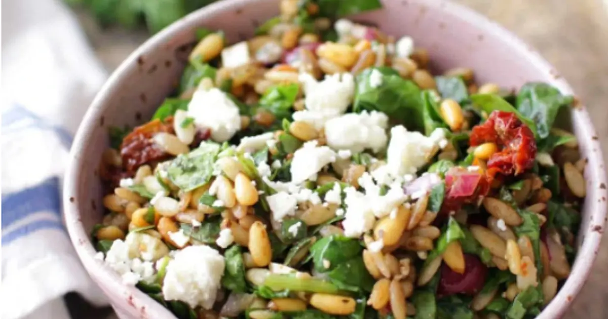 Spinach and Orzo Salad For One Recipe | Samsung Food App