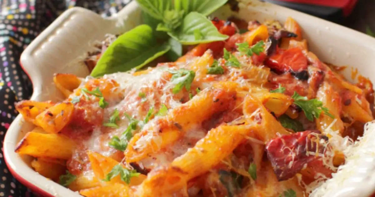 Baked Penne Pasta With Roasted Vegetables For One Recipe | Samsung Food App