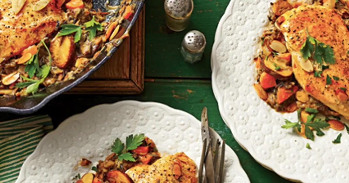 Chicken-and-WIld Rice Skillet Casserole Recipe | Samsung Food App