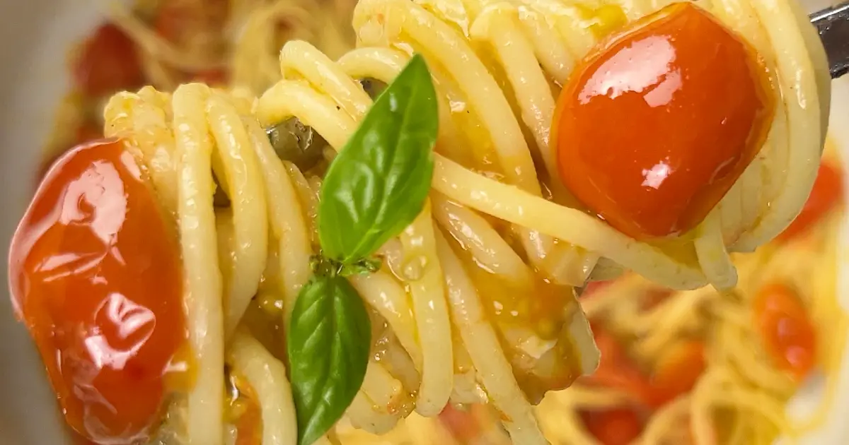 The Easiest - Spaghetti with Cherry Tomatoes Recipe | Samsung Food App