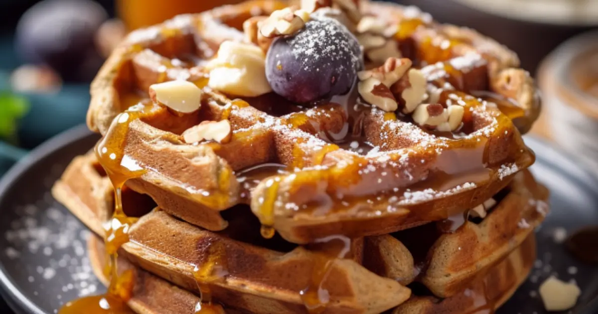 Vegan Sweet Potato and Oatmeal Banana Waffles Recipe | Samsung Food App