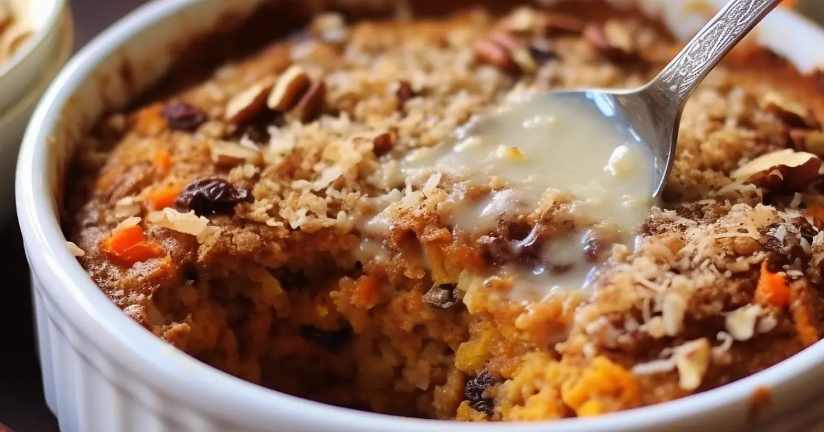 Baked Carrot Cake Oatmeal Recipe | Samsung Food App