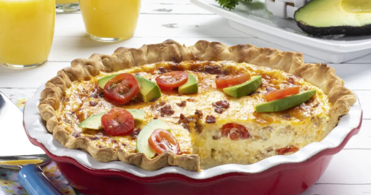 Bacon & Tomato Quiche Recipe | Samsung Food App