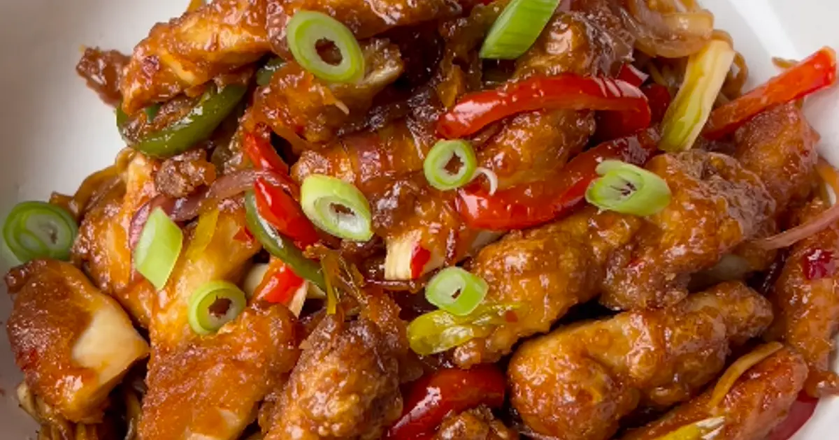 Sweet and Sticky Chicken Noodles Recipe | Samsung Food App