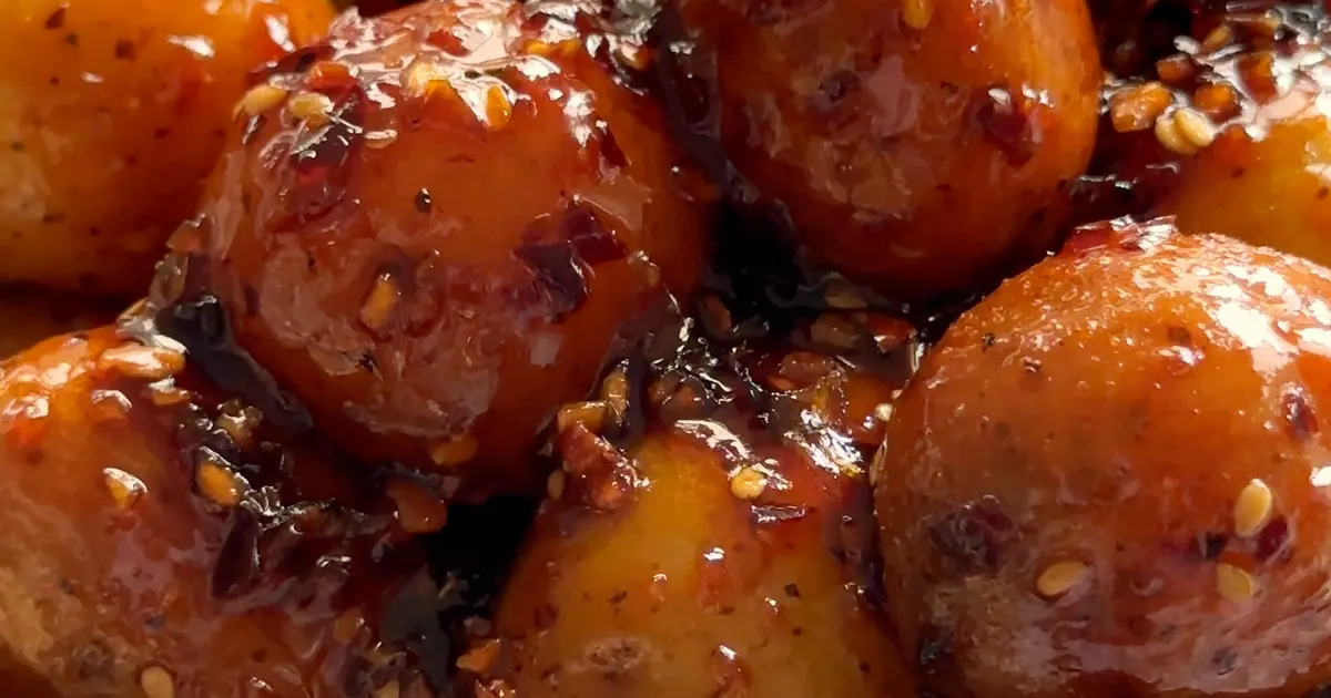 Honey Chili Braised Baby Potatoes Recipe | Samsung Food App