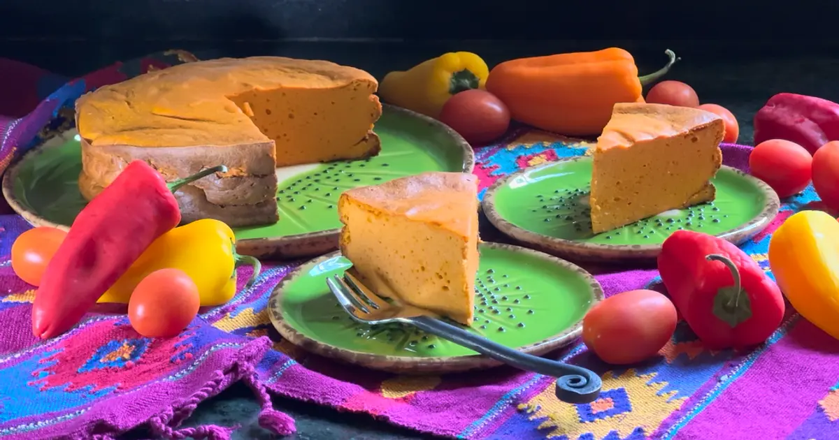 Sweet Pepper and Sun-Dried Tomatoes Cheesecake Recipe | Samsung Food App
