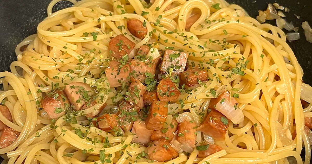 Simple Spam Oyster Sauce Pasta Recipe | Samsung Food App