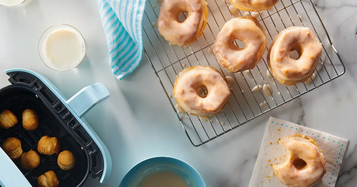 Air Fryer Glazed Doughnuts Recipe | Samsung Food App