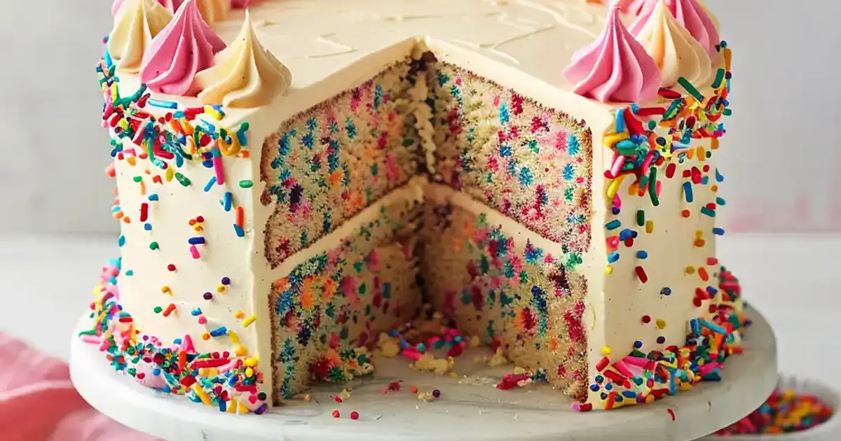 Rainbow Sprinkle Cake Recipe | Samsung Food App