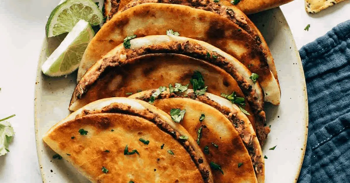 Crispy Black Bean Tacos with Cilantro Lime Sauce Recipe | Samsung Food App