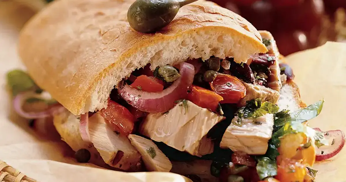 Mediterranean Grilled Tuna Sandwich Recipe | Samsung Food App