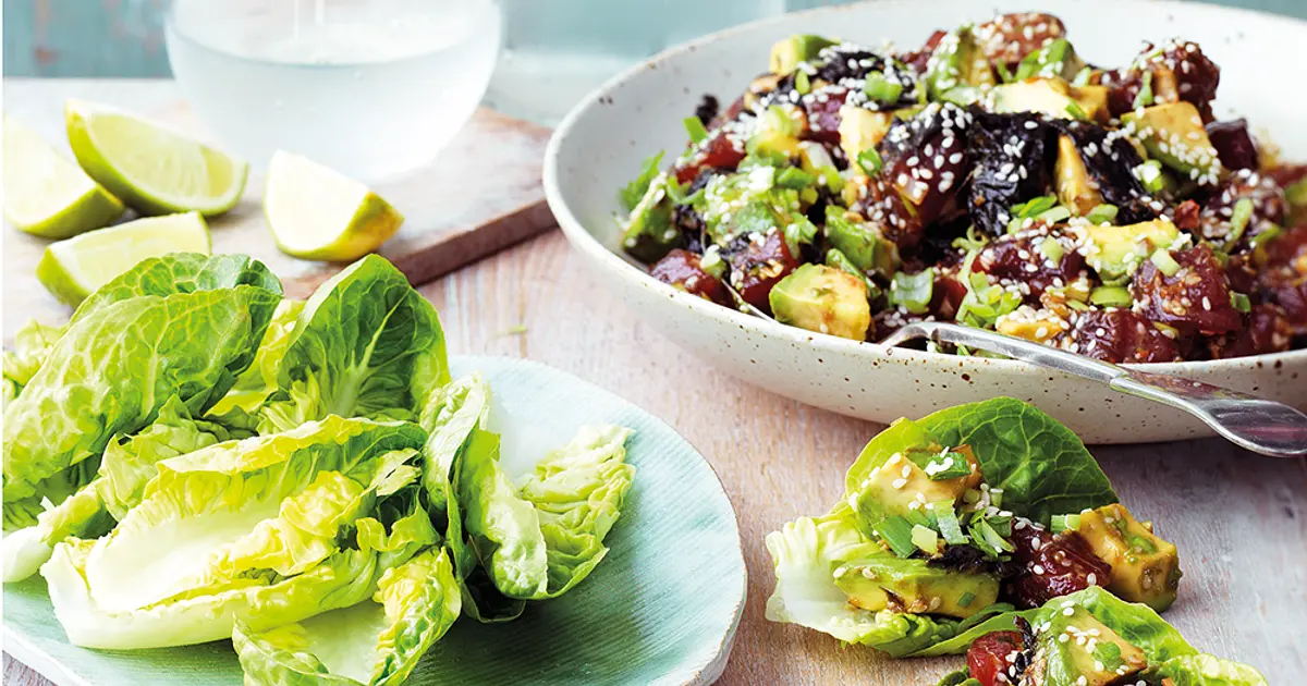 Tuna Poke bowl with avocado Recipe | Samsung Food App