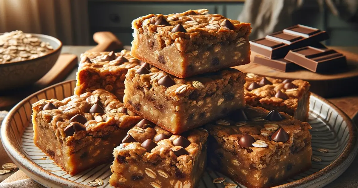 Tahini Oatmeal Cookie Bars Recipe | Samsung Food App