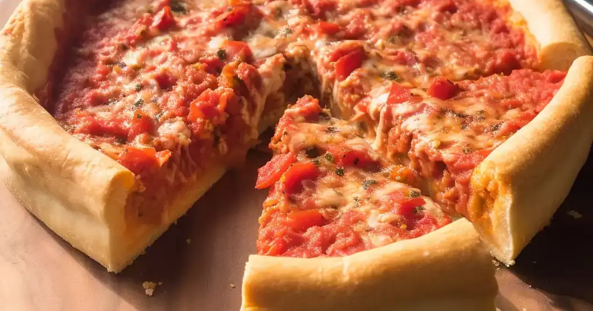 Chicago Style Deep Dish Pizza Recipe | Samsung Food App