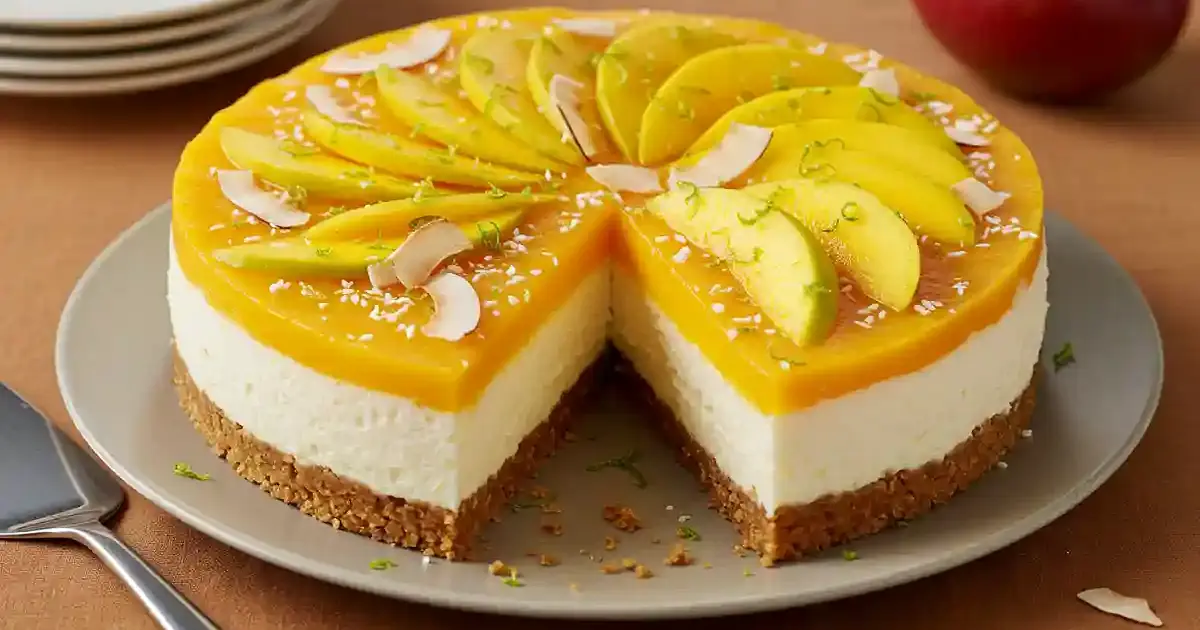 Mango Coconut Cheesecake Recipe | Samsung Food App