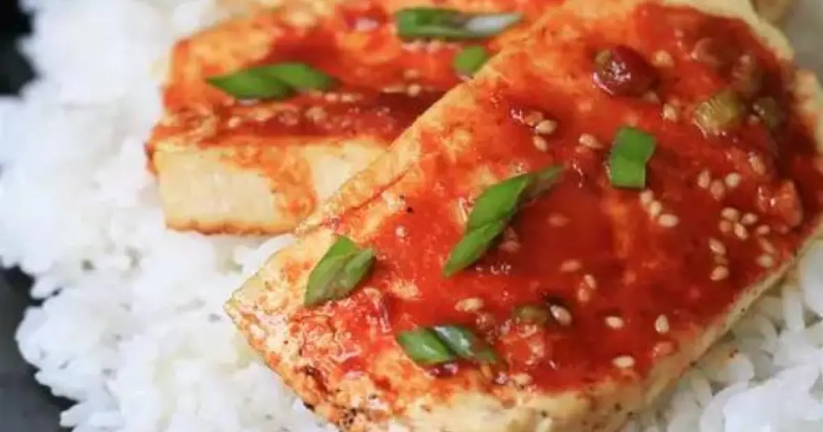 Baked Tofu Slices Recipe with Spicy Soy Sauce | Samsung Food App