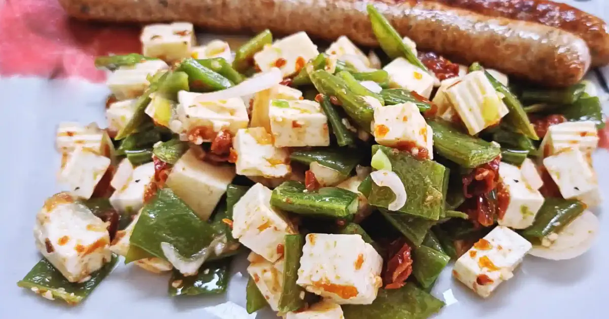 Mediterrean Green Bean Feta Tomato Salad Recipe | Samsung Food App
