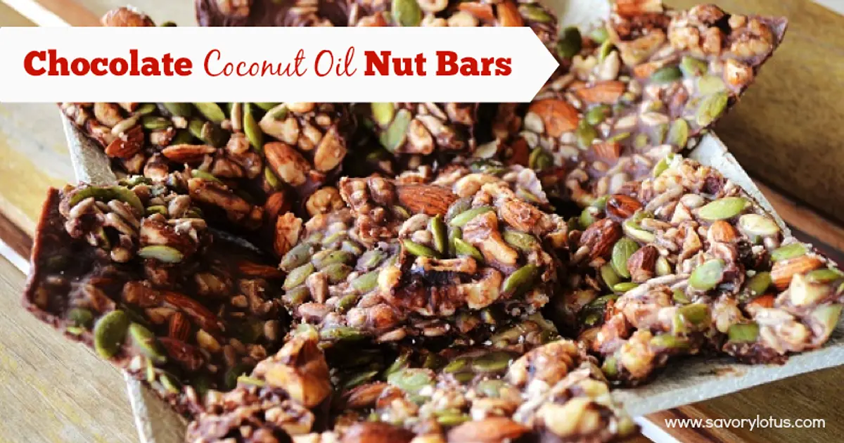 Chocolate Coconut Oil Nut Bars Recipe | Samsung Food App
