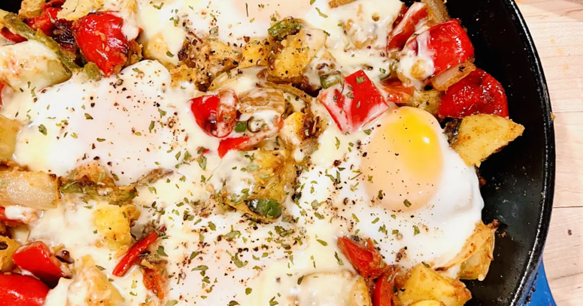 Skillet Potatoes and Eggs Recipe | Samsung Food App