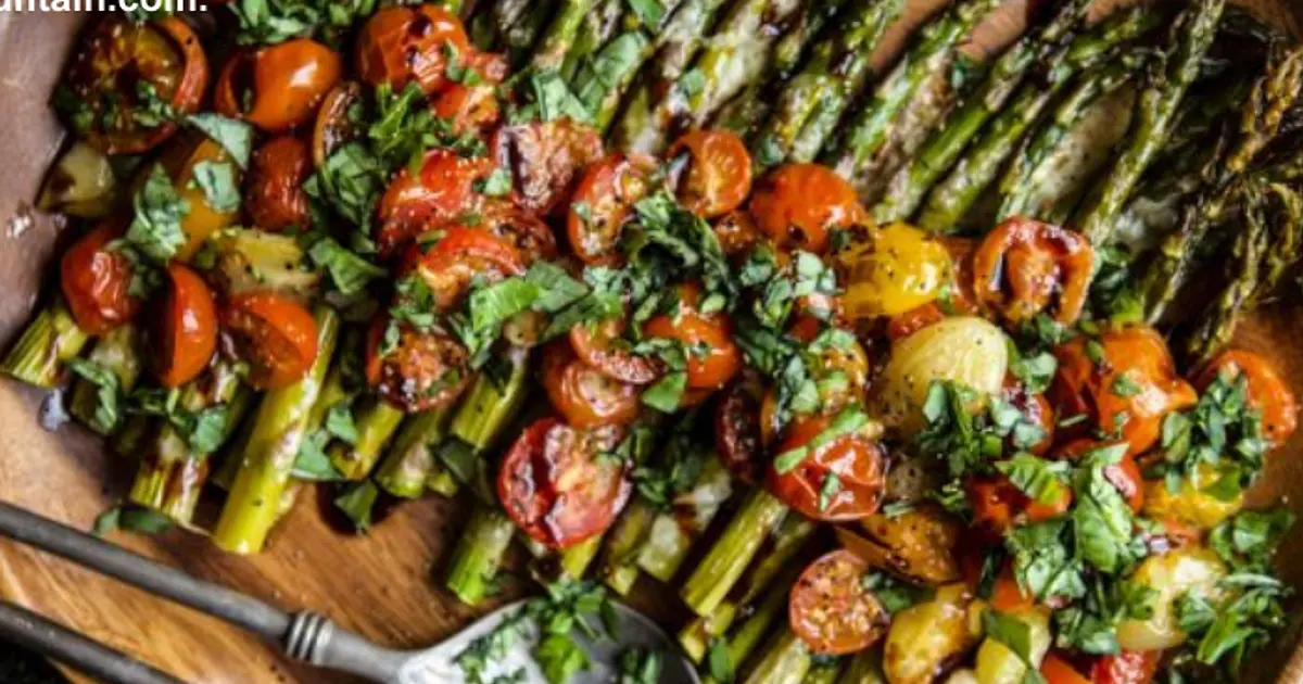 Caprese Roasted Asparagus Recipe | Samsung Food App