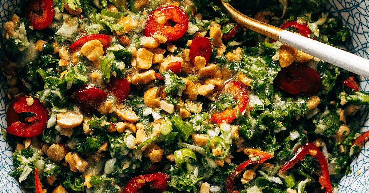 Roasted Peanut Kale Crunch Salad Recipe | Samsung Food App