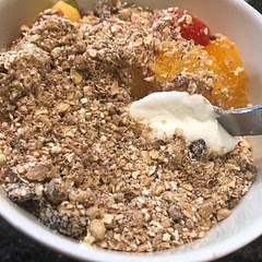 Delicious addition to yoghurt, smoothies and pancakes or can be made into porridge for toddlers and adults alike. Lovely flavour. Not sweet. All natural. Makes a huge amount so maybe next time will make half the quantity. Although friends and family enjoy receiving a gift of this. Delicious and nutritious.