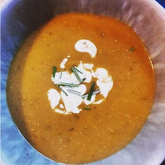 Really lovely combination of flavours and one of the few ways I've found that really make sweet potatoes work for me!