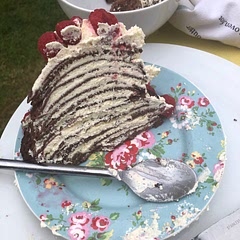 Made this instead of a traditional birthday cake- it was a big hit - delicious. I did add a little bit of sugar to the pancake batter and fresh raspberries were a nice tangy touch. Recommend