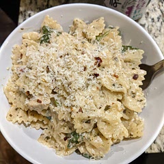 This is such an easy, crazy flavorful dinner that is simple to double and make a ton of. This is definitely going in my regular rotation! I substituted romano cheese instead of parmesan and it was still great!