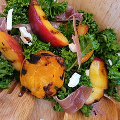 Light and yummy. I would replace the apricots with more peaches. Would be curious to know if anyone has used goat instead of feta for the cheese.