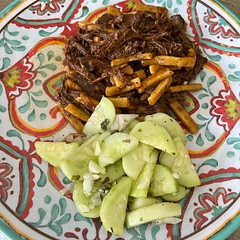 Lots of flavor! We really liked the spices in this recipe.