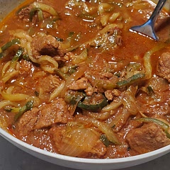 I would add some extra spices (or a good hot sauce) for some heat, it is delicious on its own, but I love spicy food!